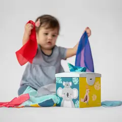 USBORNE - CAJA DE PAÑUELOS SENSORIAL PARA BEBÉS KOALA TAF TOYS
