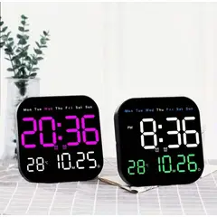GENERICO - Reloj De Pared Y Calendario Cuadrado 6650 Con Control Remoto