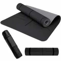 ONE PIXEL - Colchoneta Yoga Pilates Mat Tapete Ejercicios 6mm Negro