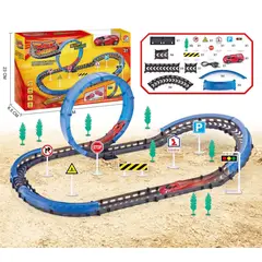 GENERICO - Pista de Carro para ensamblar 39 piezas y accesorios Juguete