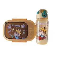 GENERICO - Lonchera Infantil Térmica y Hermética + Cubiertos + Termo Antiderrames