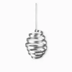 AMBIENTE LIVING - Set de espiral plateado para arbol x4