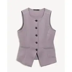 SEVEN SEVEN - Chaleco Sastrero Para Mujer Gris