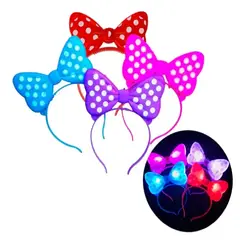 GENERICO - Diadema Iluminada Minnie Mouse Moño Para Fiestas Infantil