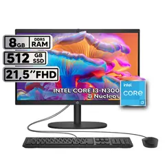 HP - TODO EN UNO INTEL CORE I3-N300 8GB RAM 512GB SSD PANTALLA 215 FHD BLACK
