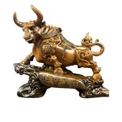 JAPAN - Escultura De Mesa Toro Sagrado Japones En Marmolina Ebano