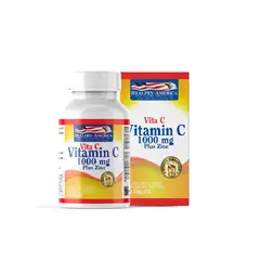 HEALTHY AMERICA - VITAMINA C PLUS +ZINC X 100 UNIDADES