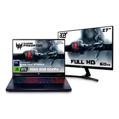ACER - Combo Monitor & Portátil: Predator Intel i9-14900HX, 16GB RAM, 1TB SSD, NVIDIA RTX 4060 8GB