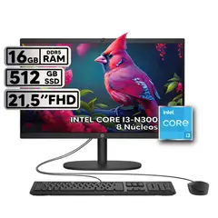 HP - TODO EN UNO INTEL CORE I3-N300 16GB RAM 512GB SSD PANTALLA 215 FHD BLACK
