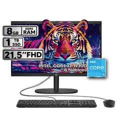 HP - TODO EN UNO INTEL CORE I3-N300 8GB RAM 1TB SSD PANTALLA 215 FHD BLACK