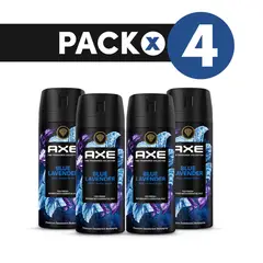AXE - Pack 4 Desodorantes Aerosol Blue Lavender