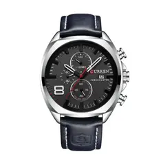 CURREN - Reloj 8324 Crónografo En Cuero Negro Para Hombre
