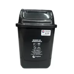 COLPLAST - Papelera Vaivén 10 Lt Negra