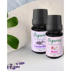 GENERICO - Aceite de lavanda y aceite de rosas para aromaterapia uso tópico