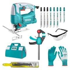 TOTAL - Combo caladora + seguetas + maletín + epp