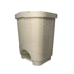 COLPLAST - Papelera Rattan Pedal 12 Litros Avellana