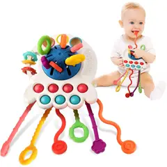 AMERICAN GENERICS - Juguete Sensorial Para Bebes 4 En 1 Rasca Encias Pop It