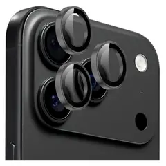 GENERICO - Protector Cámara Aro Compatible iPhone 17 Pro y 17 Pro Max Negro