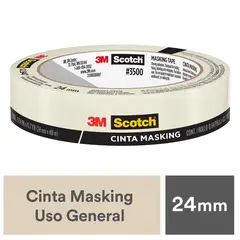 3M - Cinta Enmascarar 3500-24 MM X 40 Scotch