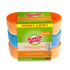 3M - Esponja Cero Rayas P2LL3 Scotch Brite