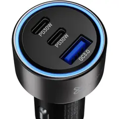 KLIP XTREME - KX Car Charger 60W Max 2xUSB-C PD30W + USB-A QC 3.0