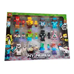 GENERICO - Figura Minecraft Coleccionable X 24 Personajes
