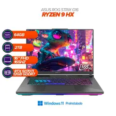ASUS - PORTATIL GAMER ROG STRIX G16 RYZEN 9 8940HX / RTX 5070 TI / 64GB RAM / 2TB SSD / 16" WUXGA 165HZ