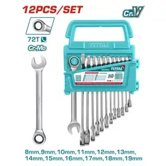 TOTAL - Llave Mixta Rache 8 - 19 Mm Juego X 12 Pzs Industrial
