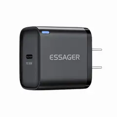 GENERAL - Adaptador Essager 30W Negro Carga Rápida