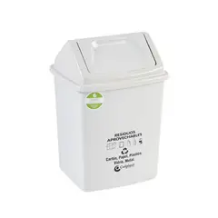 COLPLAST - Papelera Vaiven 14 Litros Blanco
