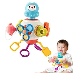 AMERICAN GENERICS - Juguete Didáctico 8 en 1 Montessori Mordedor Sensorial Bebes