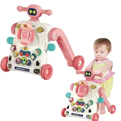 AMERICAN GENERICS - Andadera Para Bebe 3 En 1 Musical Con Tablero Didactico