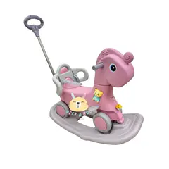 GENERICO - Divertido Caballo Balancín 3 en 1 Para Niños Nuevo Rosa