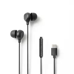ESENSES - Audífonos con micrófono Topo silicona entrada tipo C Ref EB600 Negro
