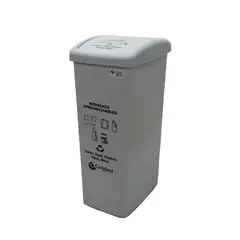 COLPLAST - Papelera Tapa Plana 55 Litros Blanca