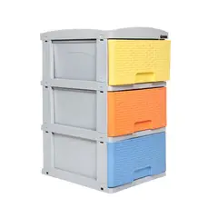COLPLAST - Practimueble Pequeño X 3 Rattan Pastel