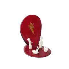 ARTESANAL - PESEBRE EN MINIATURA TALLADO EN TAGUA DE 3 CMS ALTO