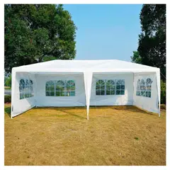 JARDIMEX - Toldo 6X3 Con Paredes Y Ventanas Plegable Impermeable Y Reforzada