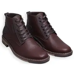 GENERICO - Botines Casuales De Amarrar Hombre Cuero