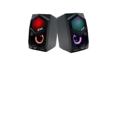 J&R - PARLANTE GAMER SPEAKER PARA PC CON ILUMINACIÓN LED