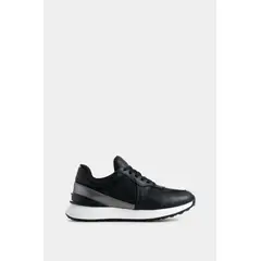 VELEZ - Vélez Tenis Jacinto De Cuero Y Lona Para Mujer Monogram Negro