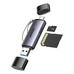UGREEN - Lector de tarjetas 2 en 1 usb c otg cm158 50706