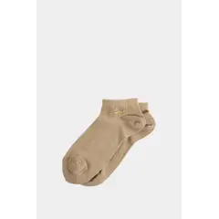 VELEZ - Vélez Calcetines Kalahari Para Mujer Tobillero Bordado De Abeja Arena