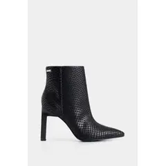 VELEZ - Vélez Botines Black De Cuero Para Mujer Snake Negro
