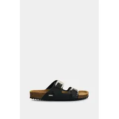 VELEZ - Vélez Sandalia Plana Pilos De Cuero Para Mujer Suela Corcho Negro