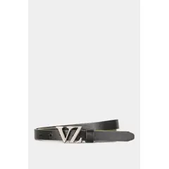 VELEZ - Vélez Cinturón Unifaz Monograma De Cuero Para Mujer Chapa Vz Negro
