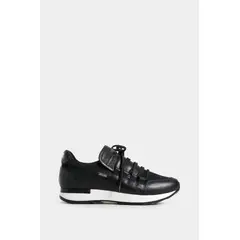 VELEZ - Vélez Zapatos Cordón Napoles 2.0 Cuero Mujer Punteras Contraste Negro