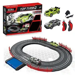 MARKET TOYS - Pista De Carreras Eléctrica Topturbe 2 Carros 180 Cm