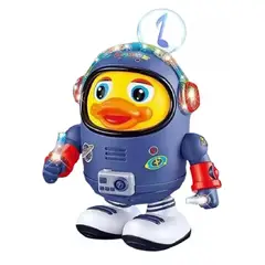 MARKET TOYS - Pato Espacial Bailarín Infantil Luces Sonidos Y Movimiento