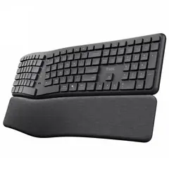 TRUST - Teclado Inalambrico Ergonómico Keyra Bluetooth Negro